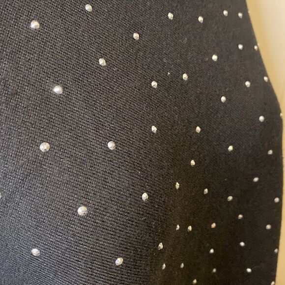 Malissa J Collection One Size Poncho Sequin Bedazzled Front Stretch - Picture 2 of 7